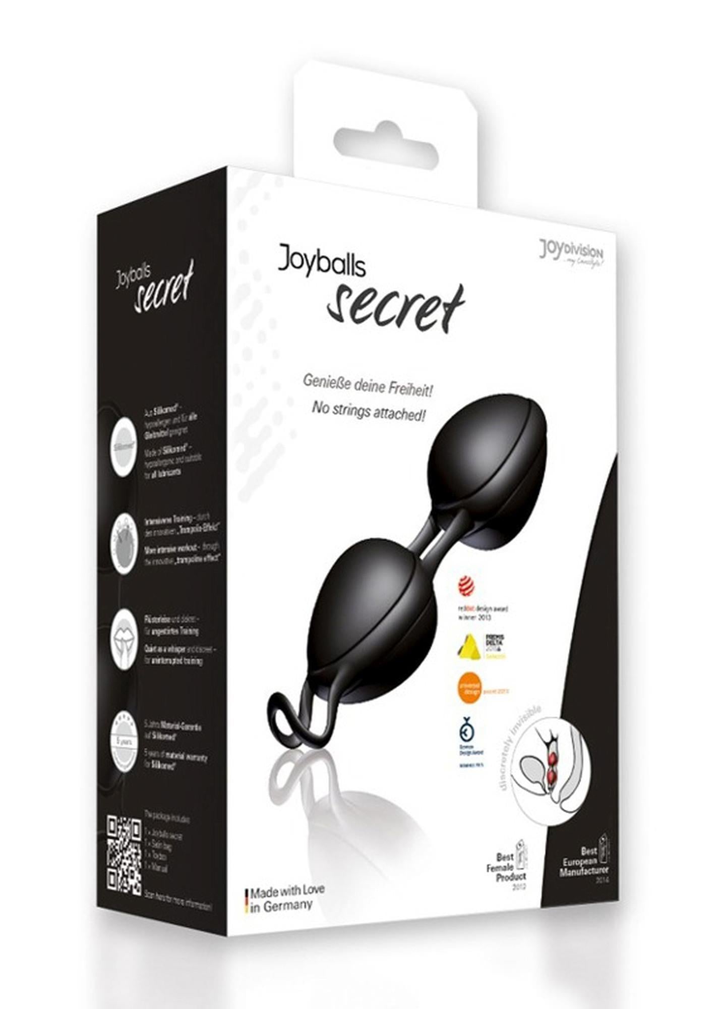 Bile Joyballs Secret din silicon negre 11 cm