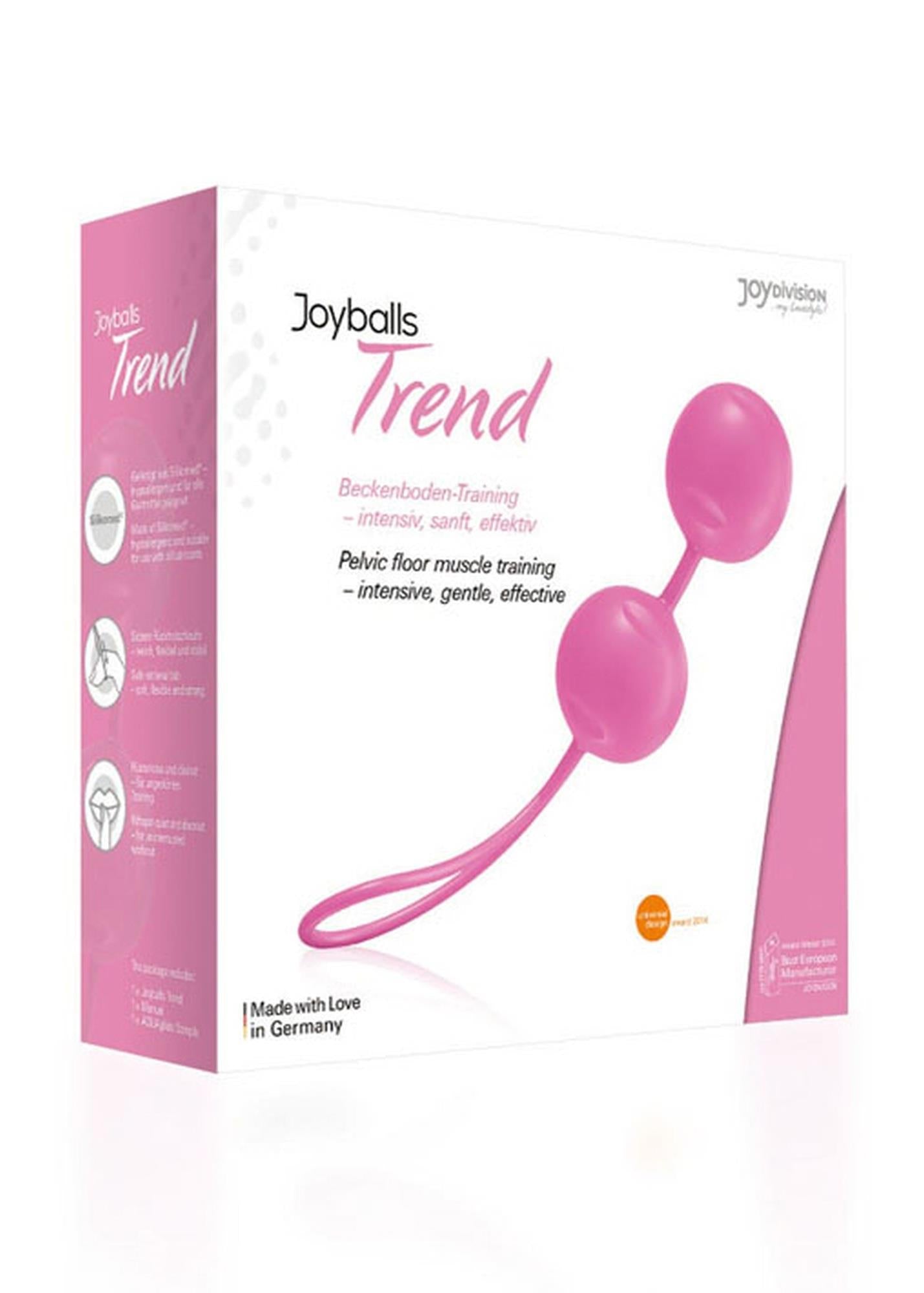 Bile de gheișă din silicon Joyballs, roz, impermeabile, 3,5 cm
