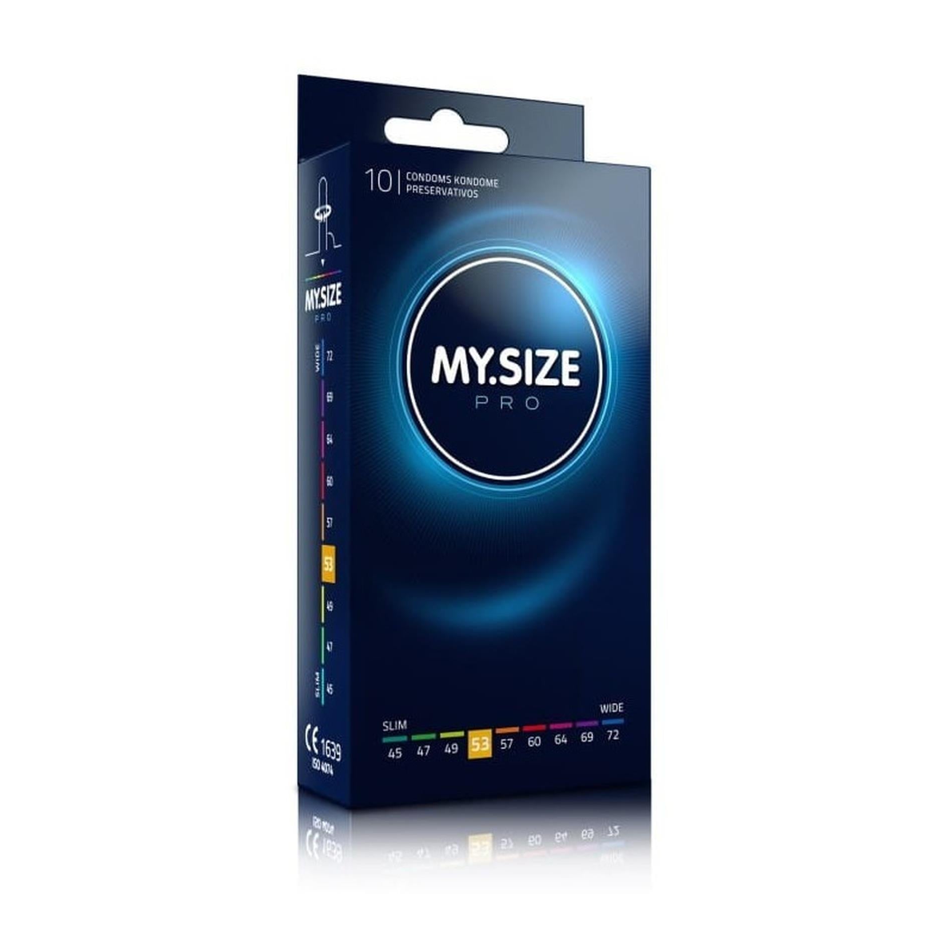 Prezervative subțiri MY.SIZE PRO 53 transparente vegane 10 buc