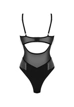Body negru cu mărgele Milladis Obsessive XS/S