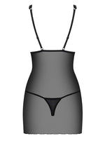Tricou Lucita Obsessive din dantelă cu tanga negru L/XL