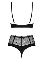 Set de dantelă Sharlotte Obsessive negru XXL