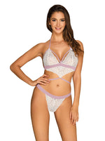 Body din dantelă Lilyanne Obsessive, alb, mărime M/M