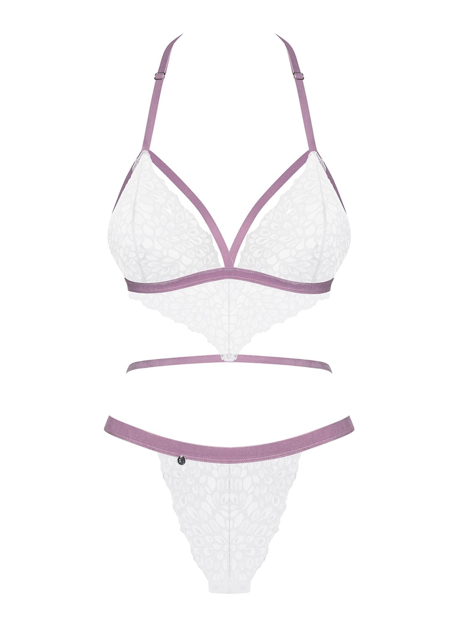 Body din dantelă Lilyanne Obsessive, alb, mărime M/M
