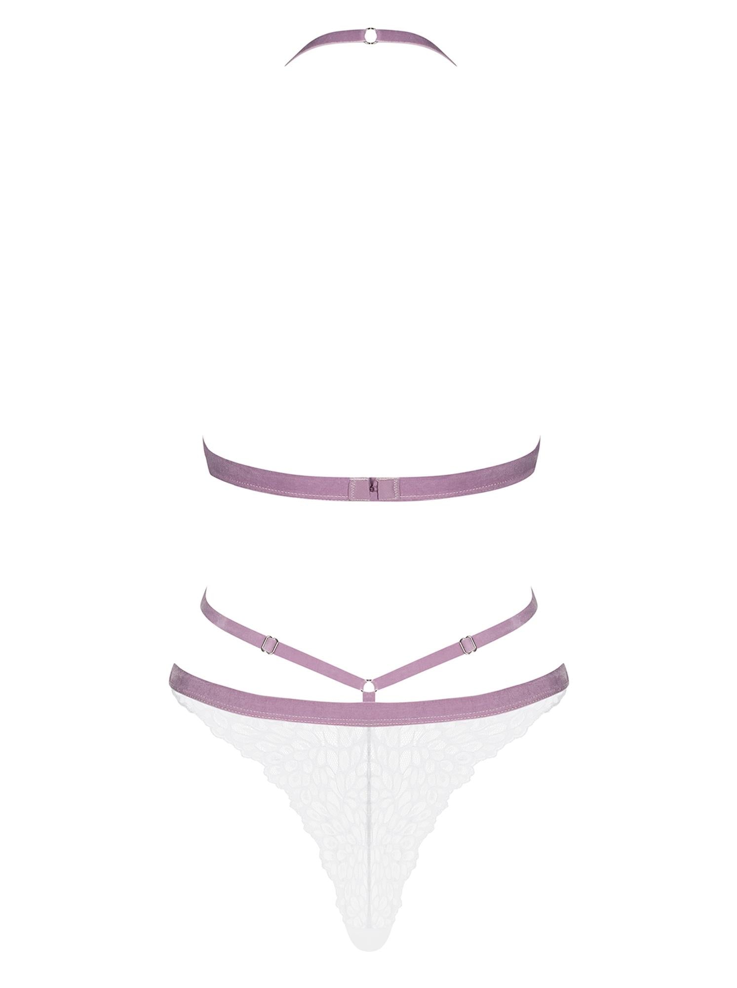 Body din dantelă Lilyanne Obsessive, alb, mărime M/M