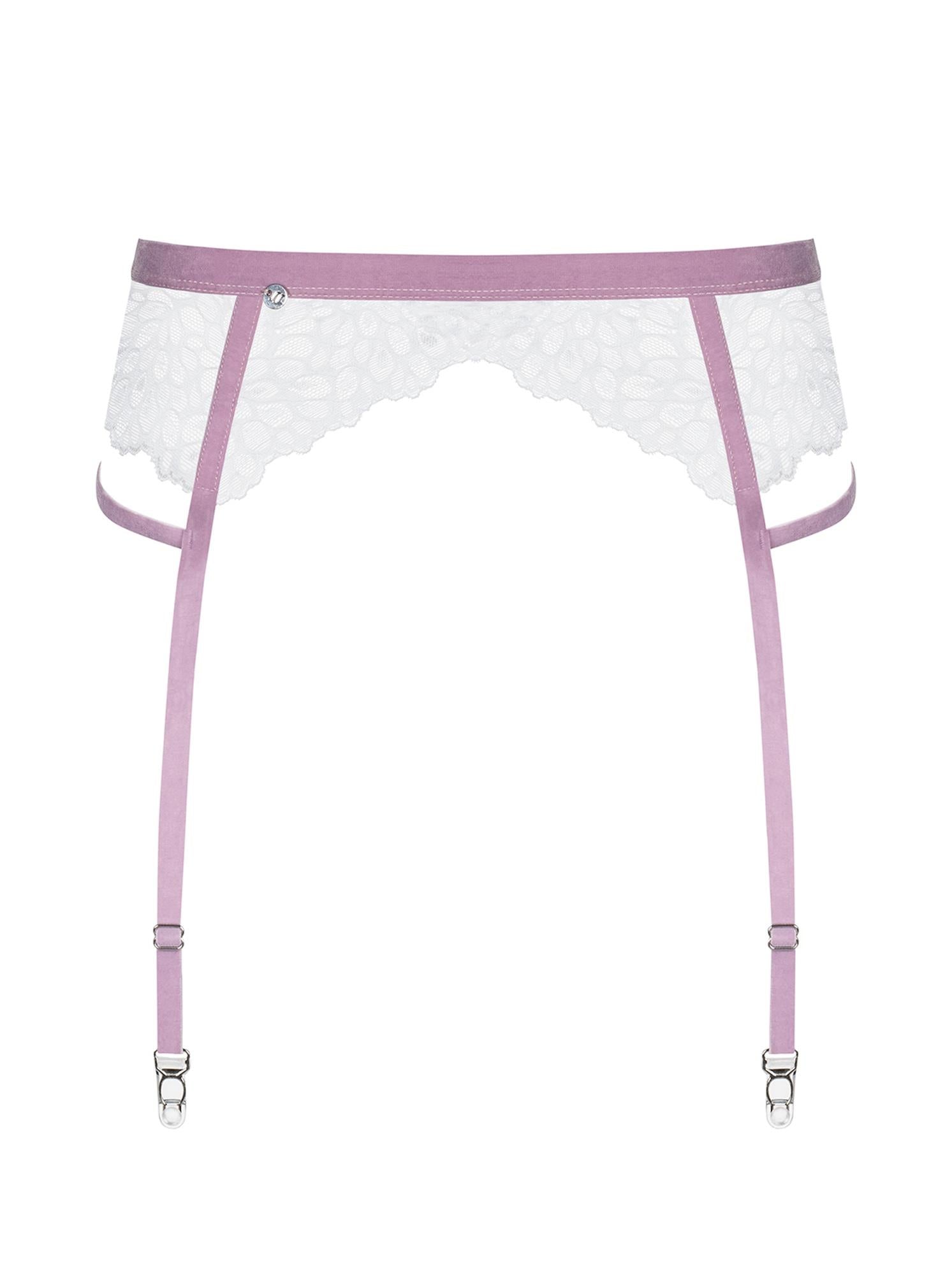Portjartier Obsessive Lilyanne Alb L/XL