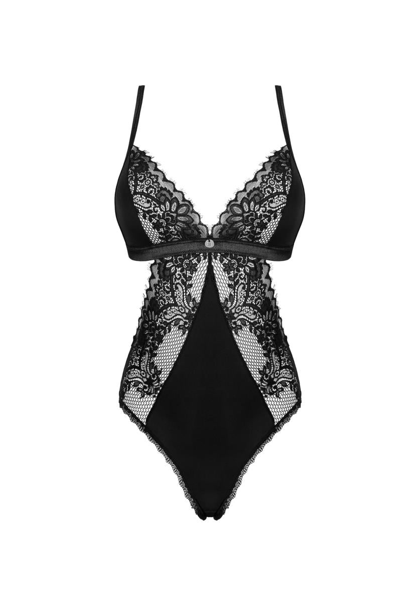 Body Obsessive Maderris din dantelă, negru, XS/S