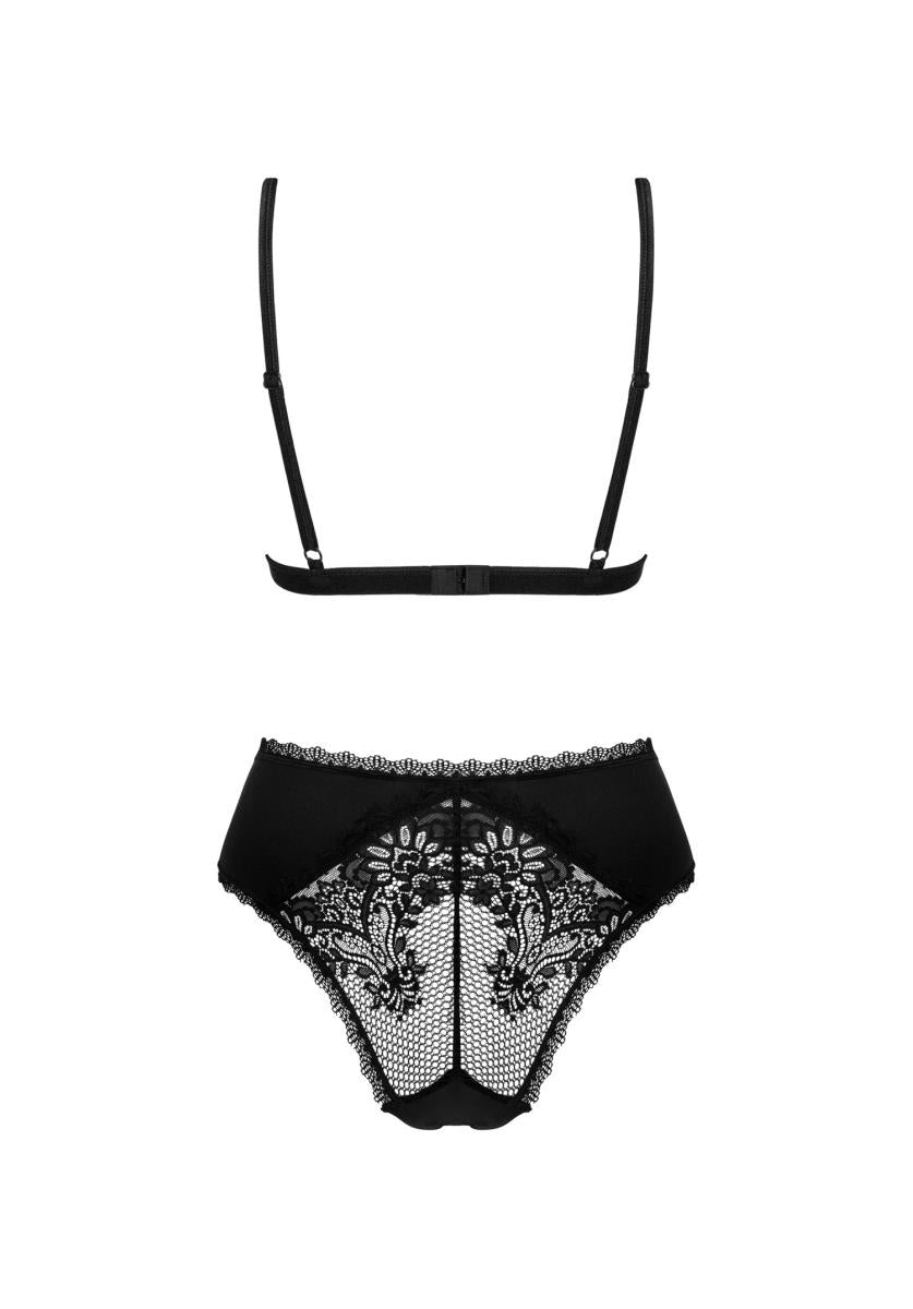 Body Obsessive Maderris din dantelă, negru, XS/S