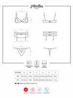 Set 3 piese Heartina Obsessive din dantelă S/M