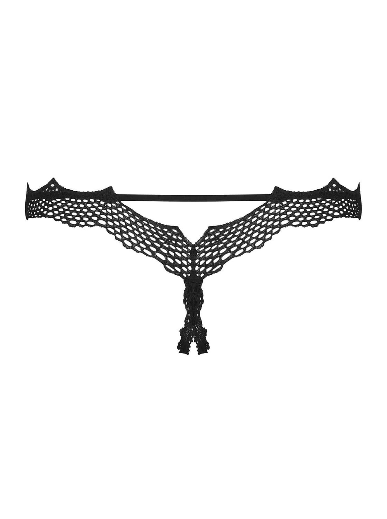Bravelle Obsessive Open Thong Negru L/XL