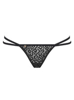 Tanga Pantheria din plasă cu lanț Obsessive negru L/XL