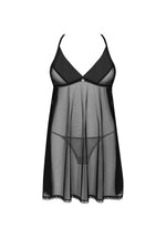 Babydoll și tanga Obsessive Latinesa, negru, M/L