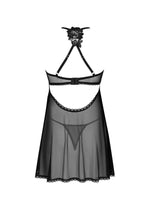 Babydoll și tanga Obsessive Latinesa, negru, M/L