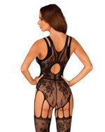 Body Obsessive F239 cu bretele deschise, negru, S/M/L