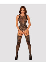 Body Obsessive F239 cu bretele deschise, negru, S/M/L