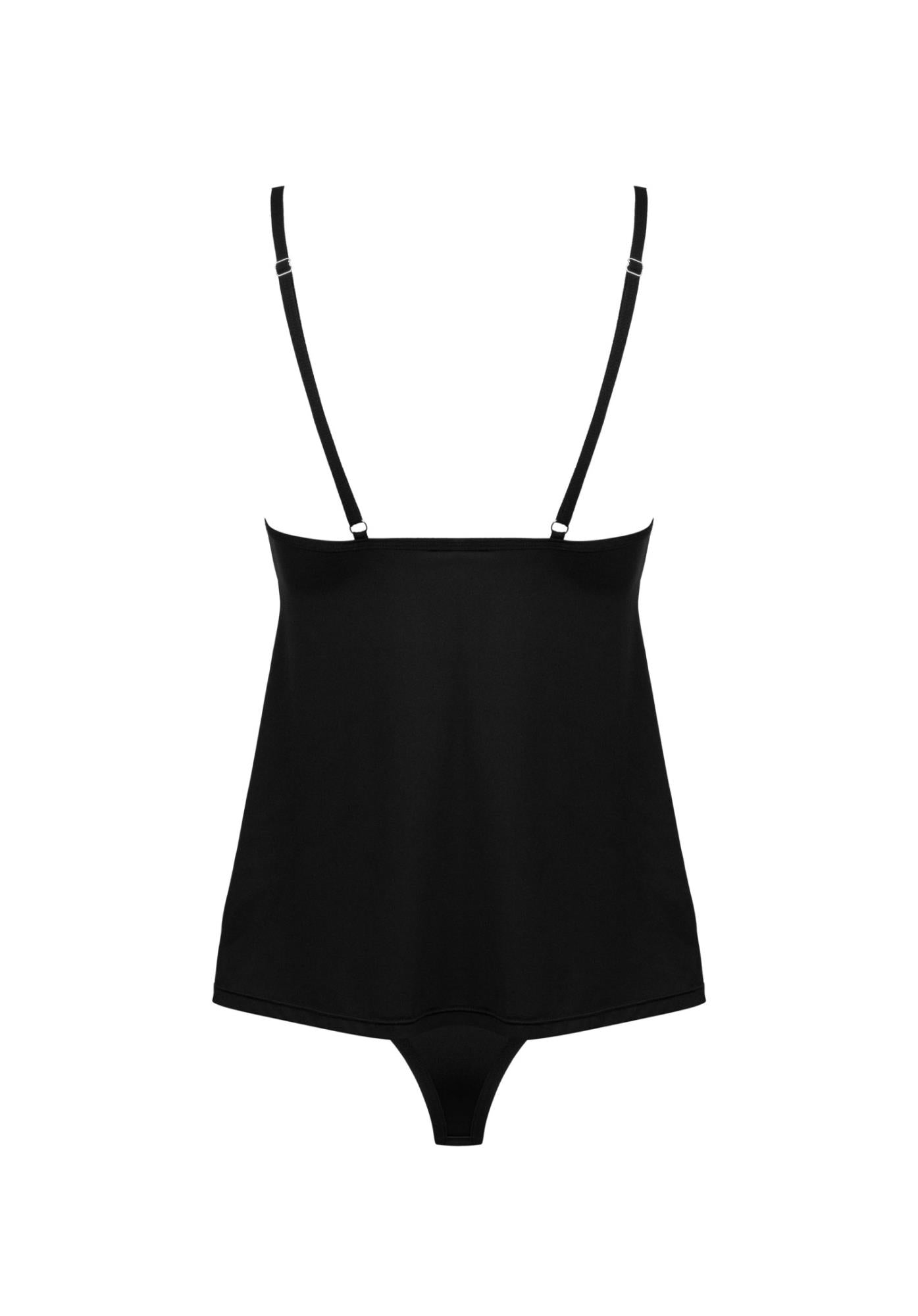 Set lenjerie intimă Obsessive Bella Rou negru M/L