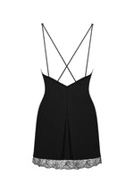Tricou și tanga Obsessive Bella Rou M/L cu broderie florală pe tul
