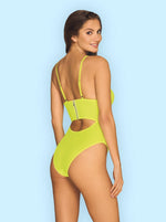 Body neon Neonia Obsessive galben L/XL