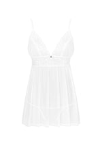 Babydoll Obsessive Heavenlly din dantelă cu tanga, model XS/S