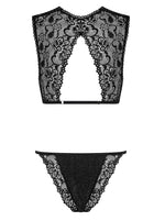 Set sexy din dantelă Elisetta Obsessive negru L/XL