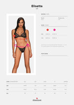 Set sexy din dantelă Elisetta Obsessive negru L/XL