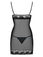 Wonderia Obsessive - Bluză transparentă din dantelă cu tanga, mărime L/XL