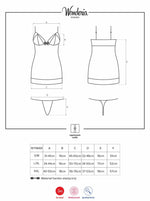 Wonderia Obsessive - Bluză transparentă din dantelă cu tanga, mărime L/XL
