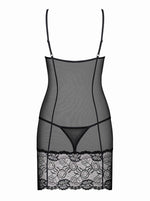 Camisola erotică din dantelă Alluria cu tanga Obsessive S/M