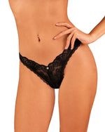Donna Dream Obsessive Tanga din dantelă Negru XL/2XL
