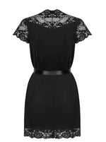 Halat de baie Obsessive 810 PEI negru S/M