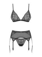 Set dantelă Shibu Obsessive negru S/M