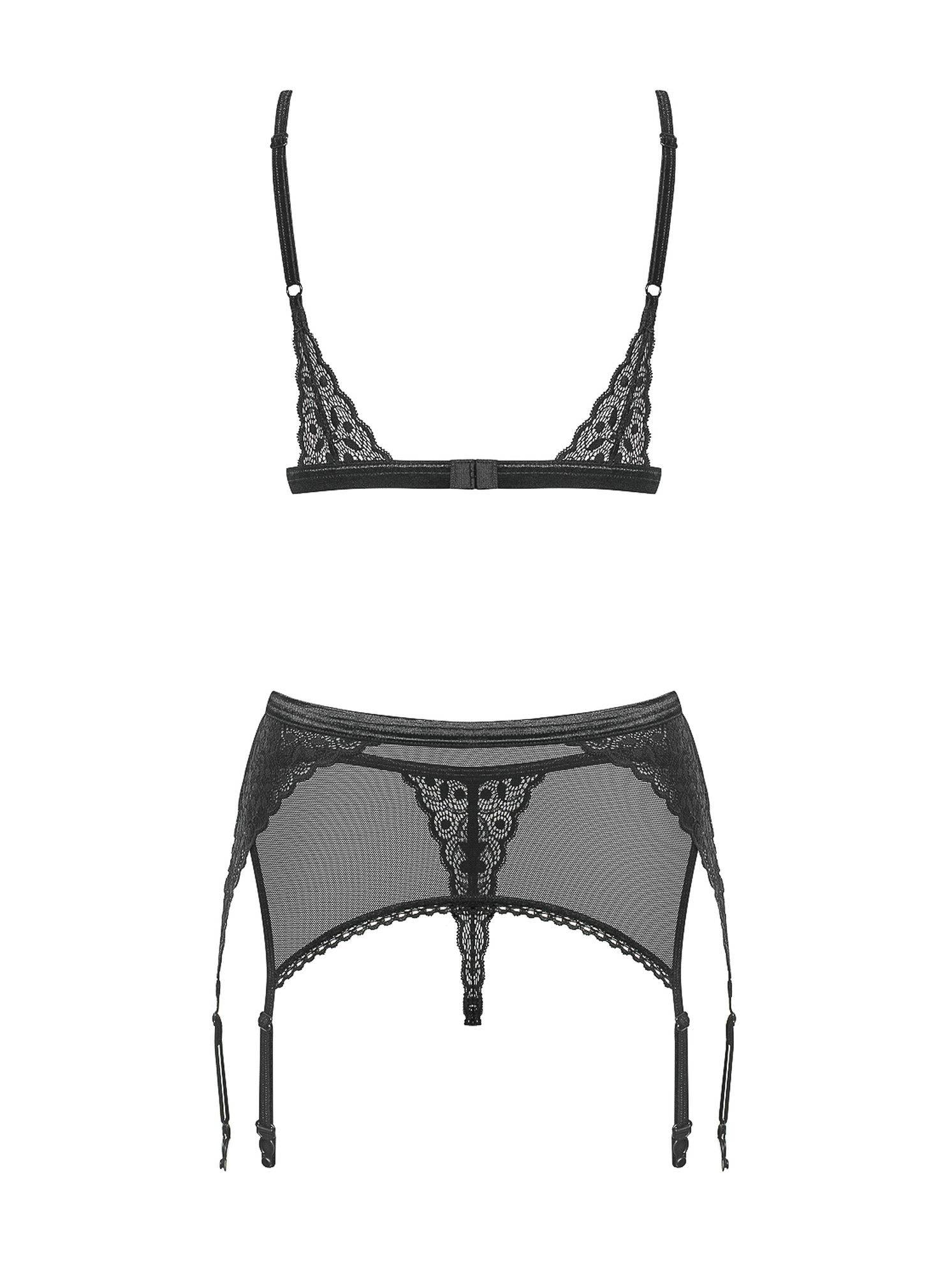 Set dantelă Shibu Obsessive negru S/M