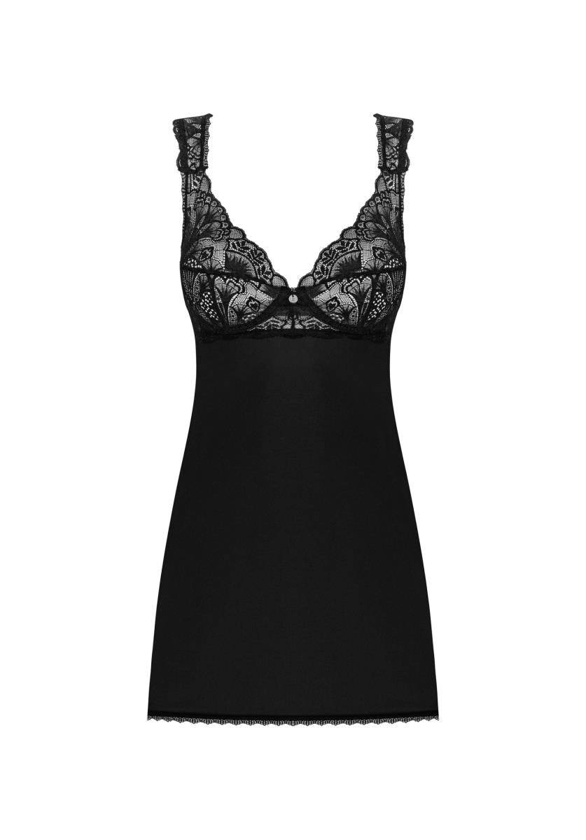 Babydoll Donna Dream cu tanga Obsessive negru XL/2XL