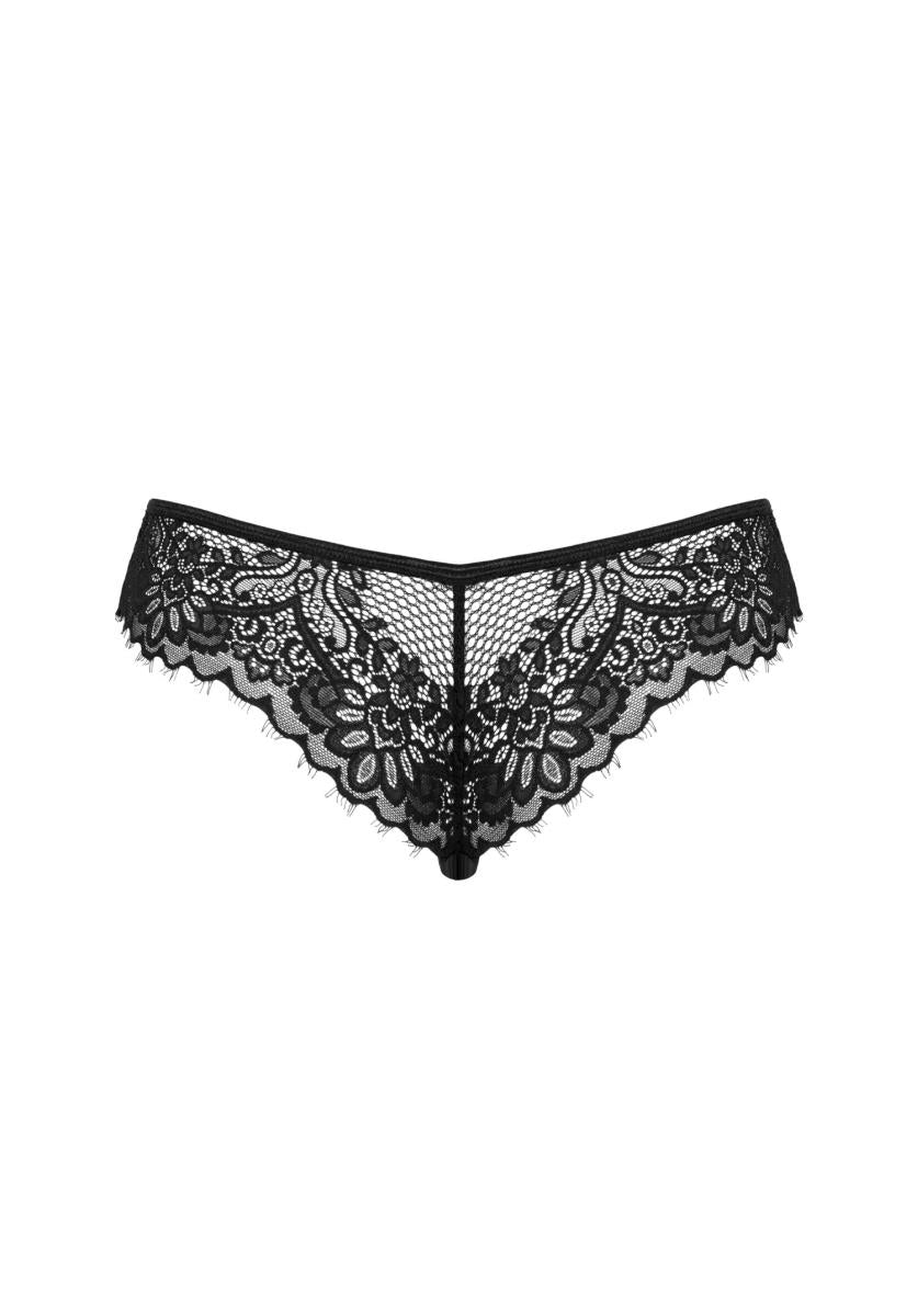 Chiloți Maderris Obsessive din dantelă, negri, XL, 2XL