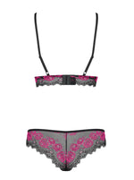 Set lenjerie intimă Tulia Obsessive din dantelă negru S/M