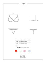 Set lenjerie intimă Tulia Obsessive din dantelă negru S/M