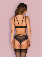Set lenjerie intimă Allastia Obsessive negru L/XL