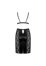 Set Blanita Obsessive din satin negru S/M