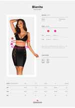 Set Blanita Obsessive din satin negru S/M