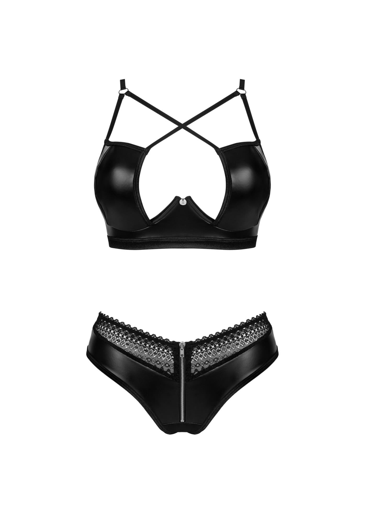 Set lenjerie intimă Norides Obsessive negru M/L cu dantelă