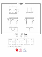Set lenjerie intimă Obsessive 810 SEG albă cu curea S/M