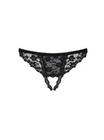Tanga Obsessive cu dantelă deschisă, negru, S/M