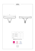 Tanga Obsessive cu dantelă deschisă, negru, S/M