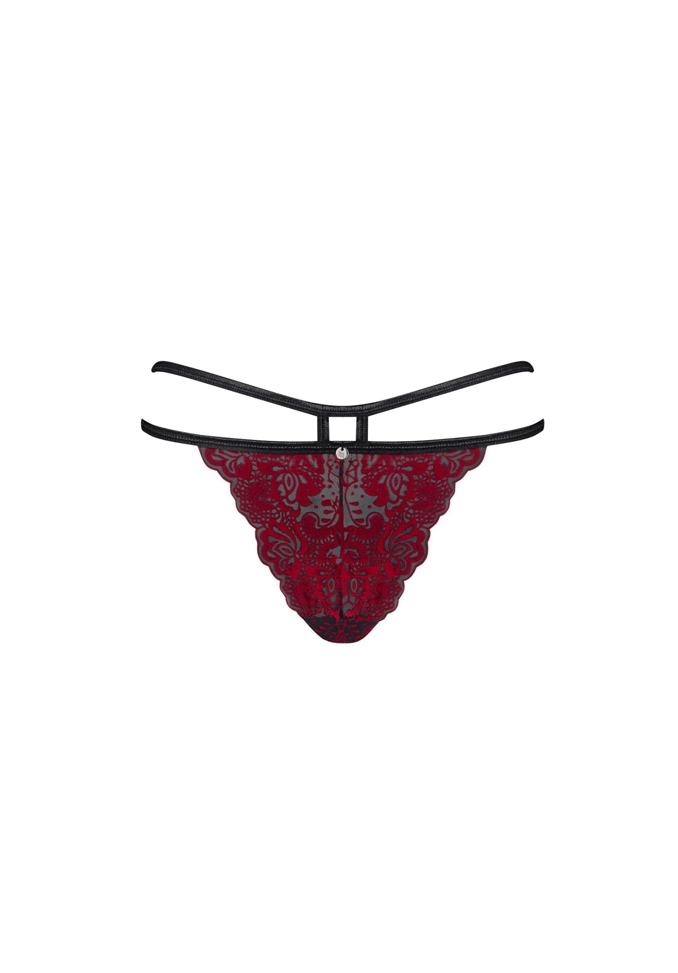 Obsessive Sugestina chiloți deschiși bordo L XL