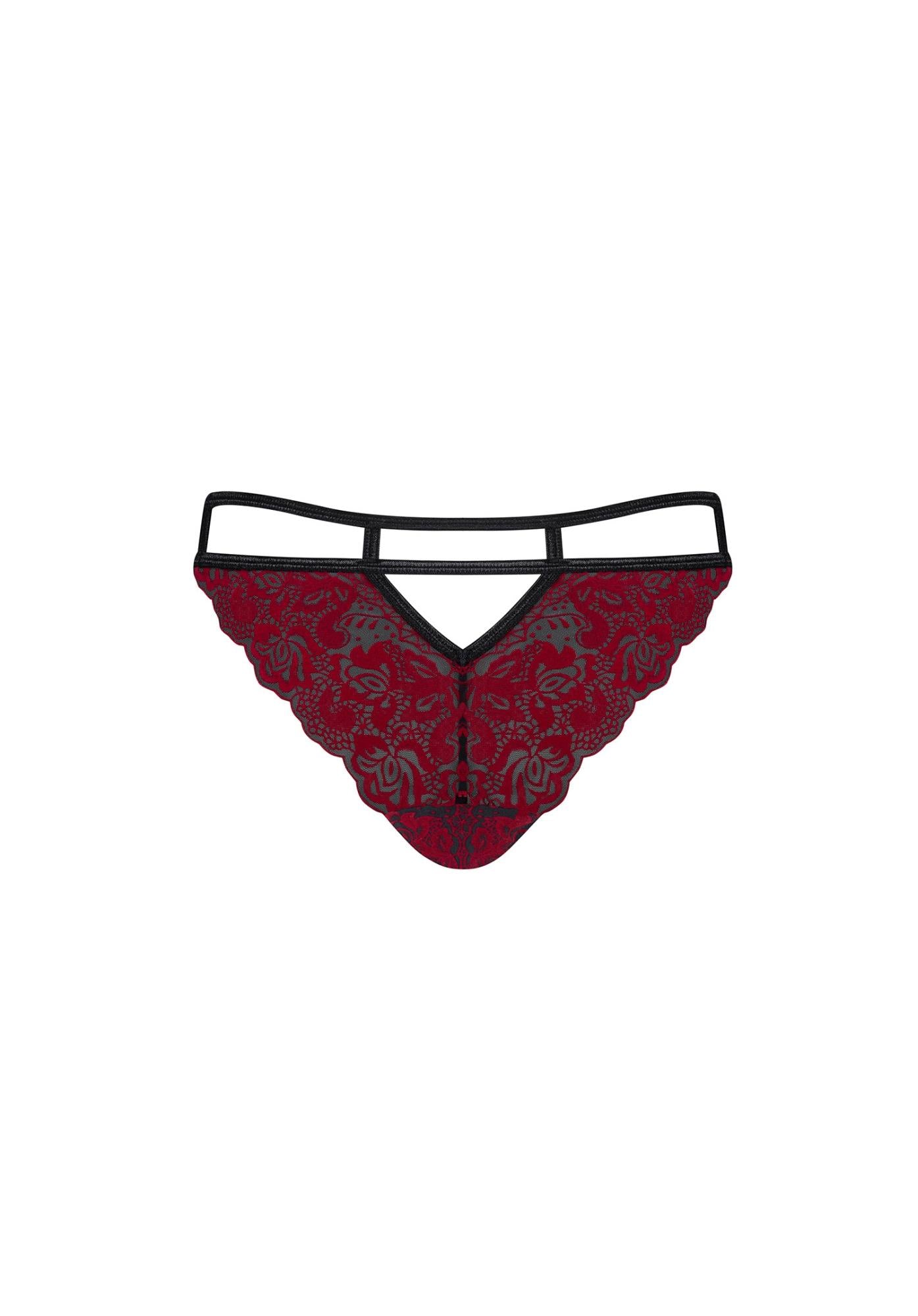 Obsessive Sugestina chiloți deschiși bordo L XL
