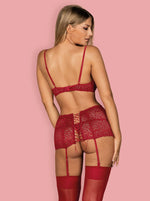 Set lenjerie intimă Lividia Obsessive roșu S/M