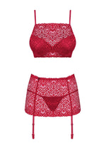 Set lenjerie intimă Lividia Obsessive roșu S/M