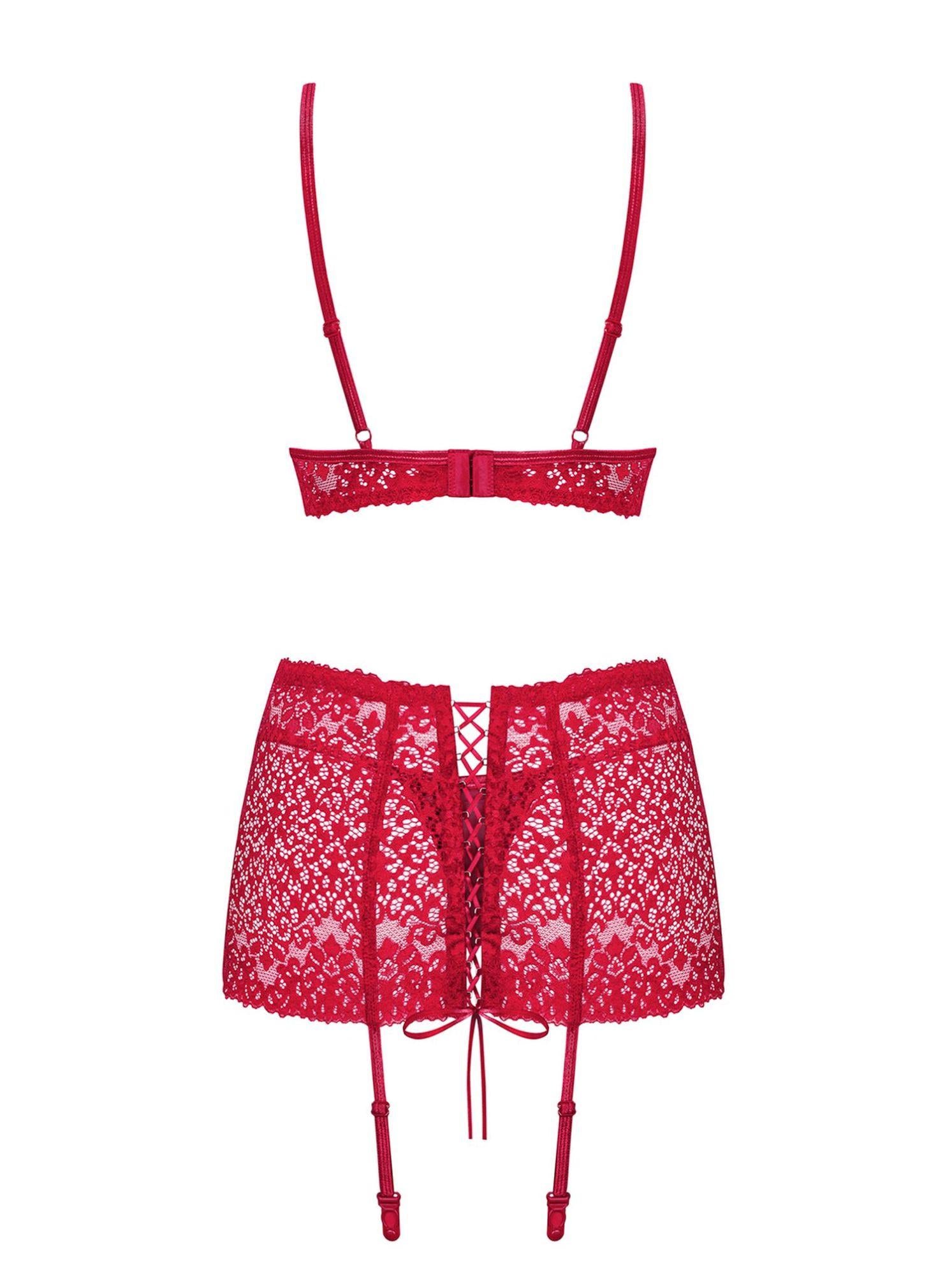 Set lenjerie intimă Lividia Obsessive roșu S/M