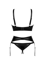 Set lenjerie intimă deschisă Armares negru Obsessive M/L