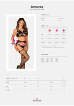 Set lenjerie intimă deschisă Armares negru Obsessive M/L